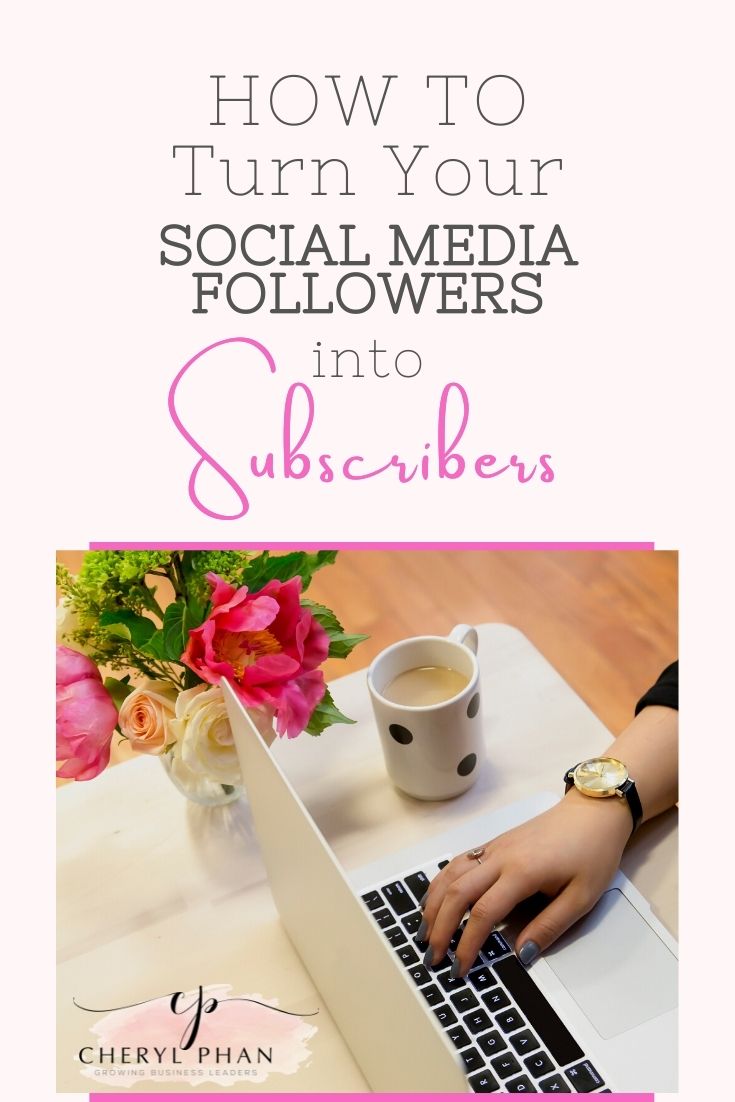 Turn your social media followers into subscribers Pinterest image