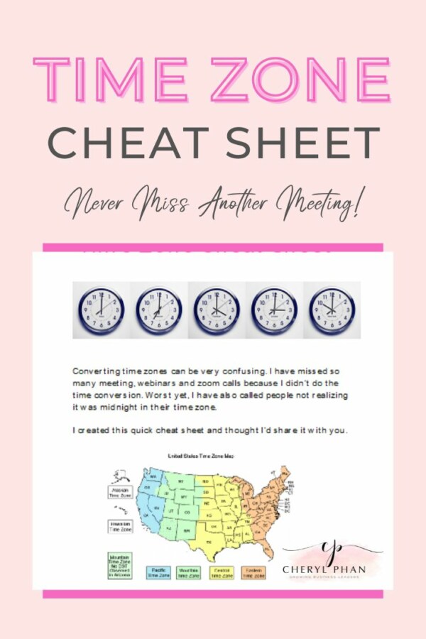Time Zone Cheat Sheet