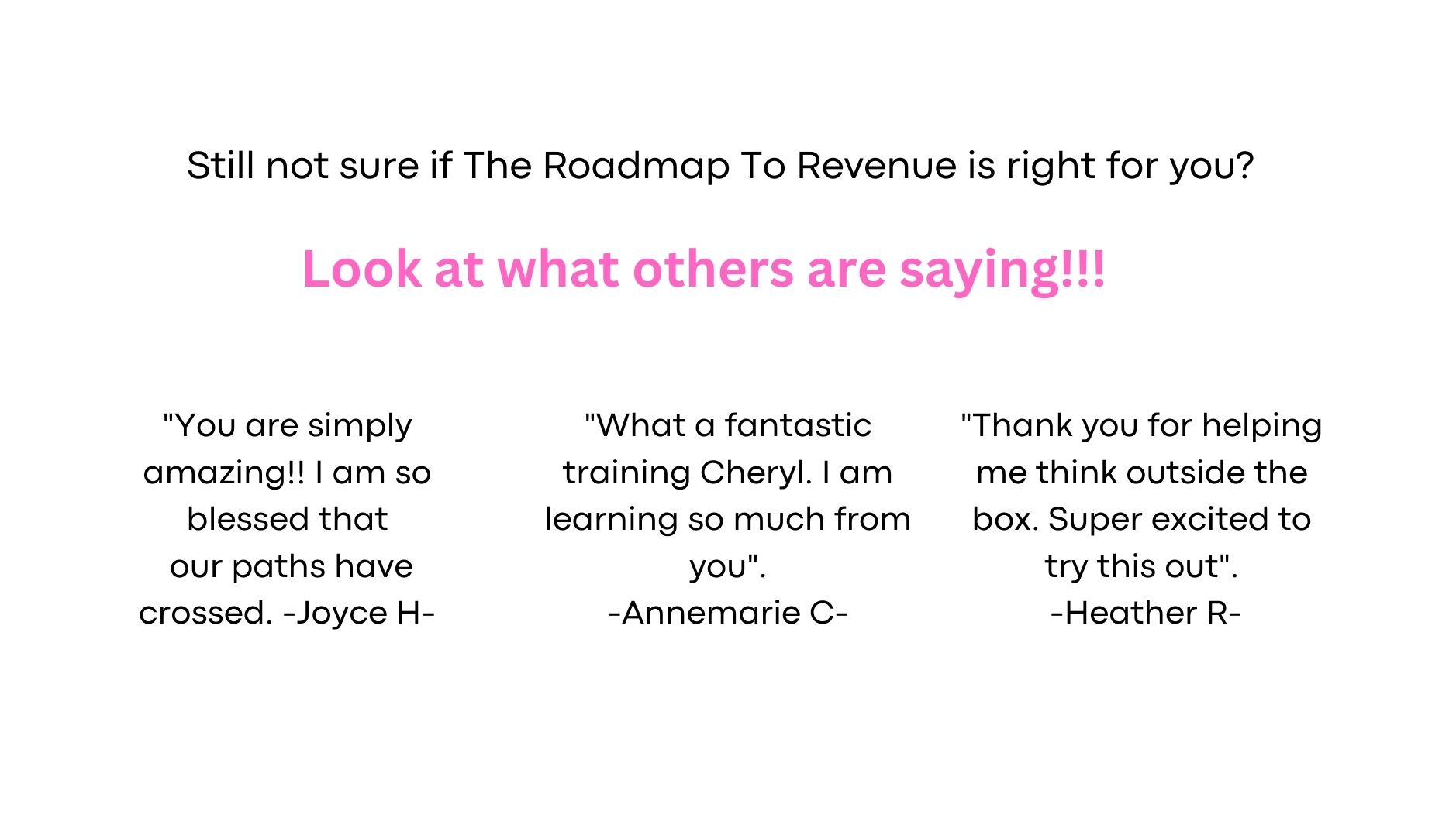 The Roadmap to Revenue